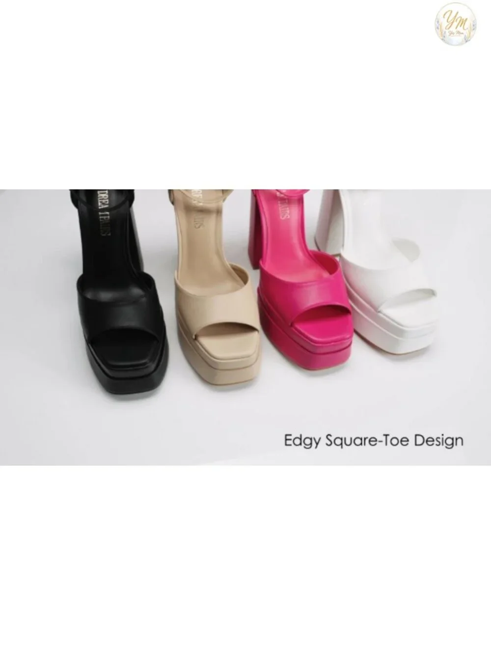 Platform Chunky Heel Sandals with Ankle Strap